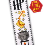 Counted Cross-Stitch Kit of Bookmark ‘Cauldron' - Harry Potter Hand Embroidery Kit with Pattern Design