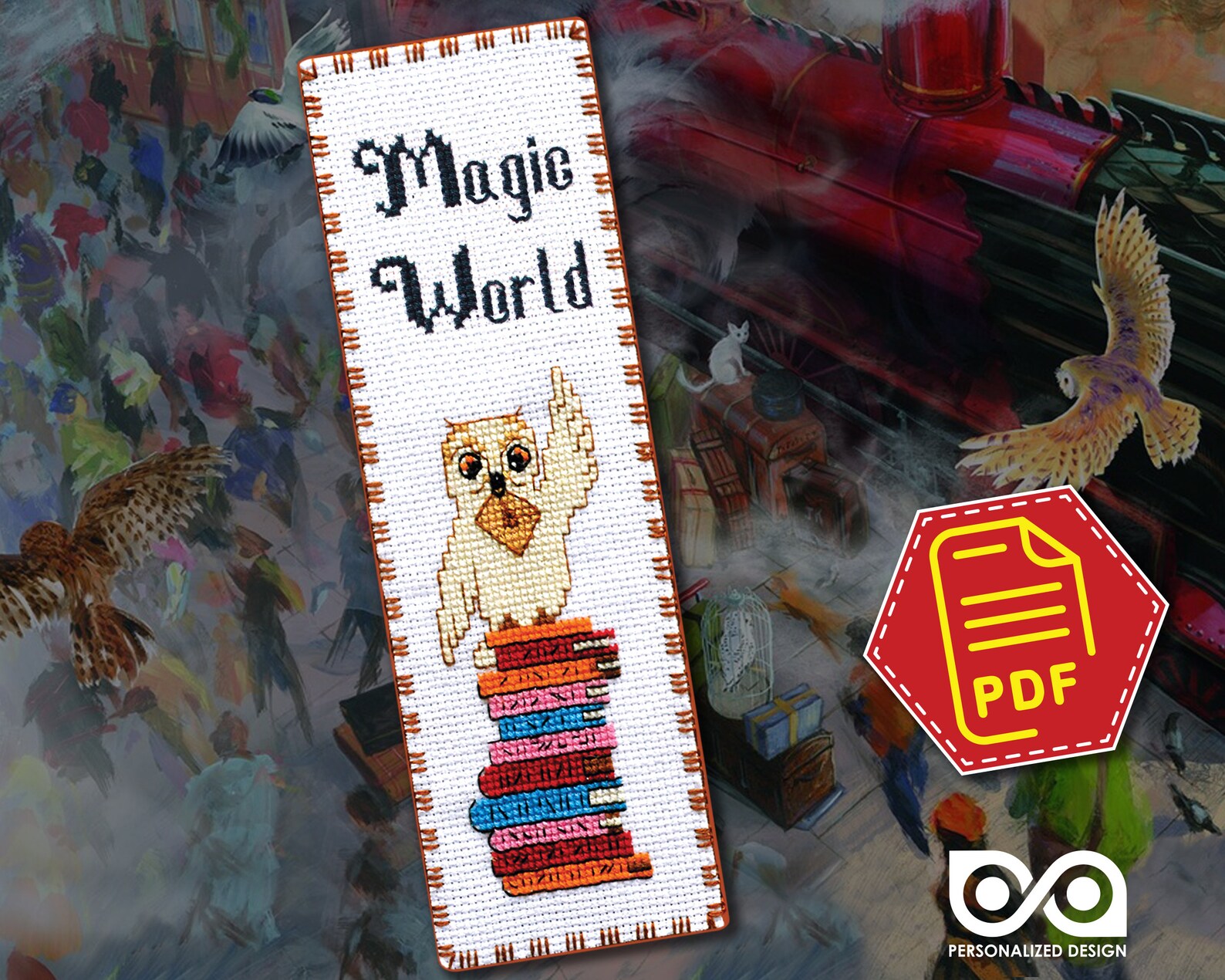 Counted cross stitch bookmark pattern Witchcraft Magic Bub – Embroidery  design, Instant download in PDF 