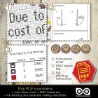Counted cross stitch pattern - Due to the rising cost of ammunition 2