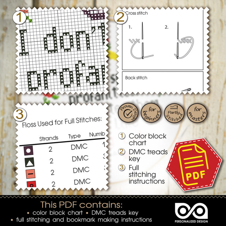 Counted cross stitch pattern - I don’t spew profanities 2