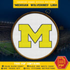 Michigan Wolverines logo counted cross stitch pattern - 03