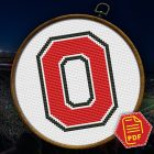 Ohio State Buckeyes logo counted cross stitch pattern - 02
