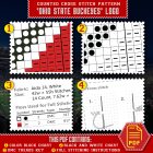 Ohio State Buckeyes logo block chart - 03