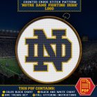 Notre Dame Fighting Irish logo counted cross stitch pattern title - 03