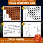 Texas Longhorns Logo Counted Cross Stitch Pattern Chart - 04