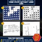 Penn State Nittany Lions logo counted cross stitch pattern block chart - 04