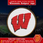 Wisconsin Badgers logo counted cross stitch pattern title page - 03