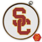 USC Trojans logo counted cross stitch pattern - PDF-file download