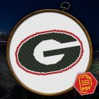 Georgia Bulldogs logo counted cross stitch pattern background - 02