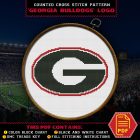 Georgia Bulldogs logo counted cross stitch pattern title - 03