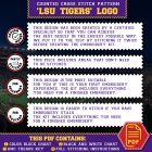 LSU Tigers logo counted cross stitch block adv - 05