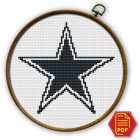 Dallas Cowboys Logo Counted Cross Stitch Pattern - Download in PDF