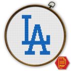 Los Angeles Dodgers Logo Counted Cross Stitch Pattern - Download in PDF