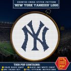 NY Yankees Logo Counted Cross Stitch Pattern