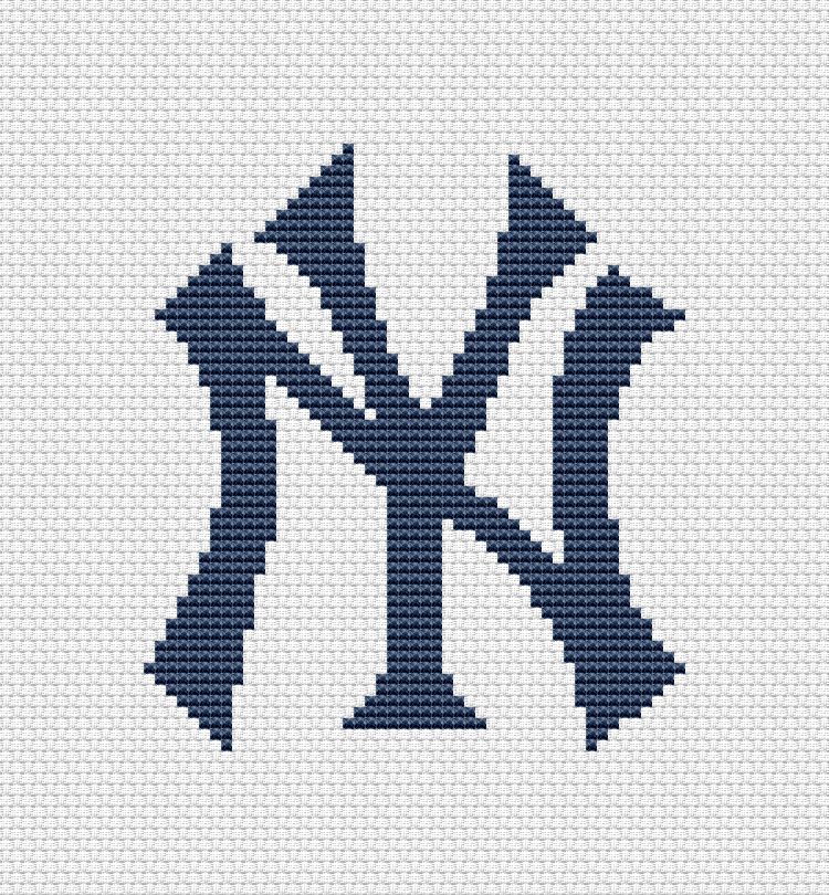 New York Yankees Logo - Stitched on Canvas