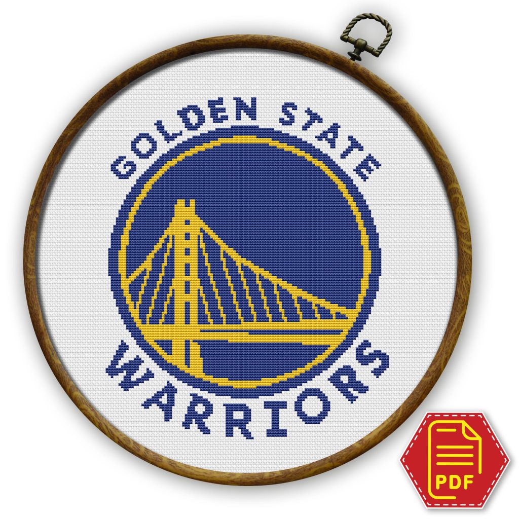 Golden State Warriors Logo Counted Cross Stitch Pattern – Download in PDF -  Personalized.Design, image size:1024x1024