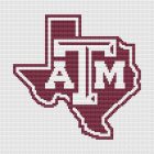 Texas AM Aggies Logo Counted Cross Stitch Pattern Download in PDF2