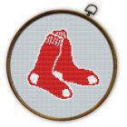Boston Red Sox Emblem Counted Cross Stitch Pattern