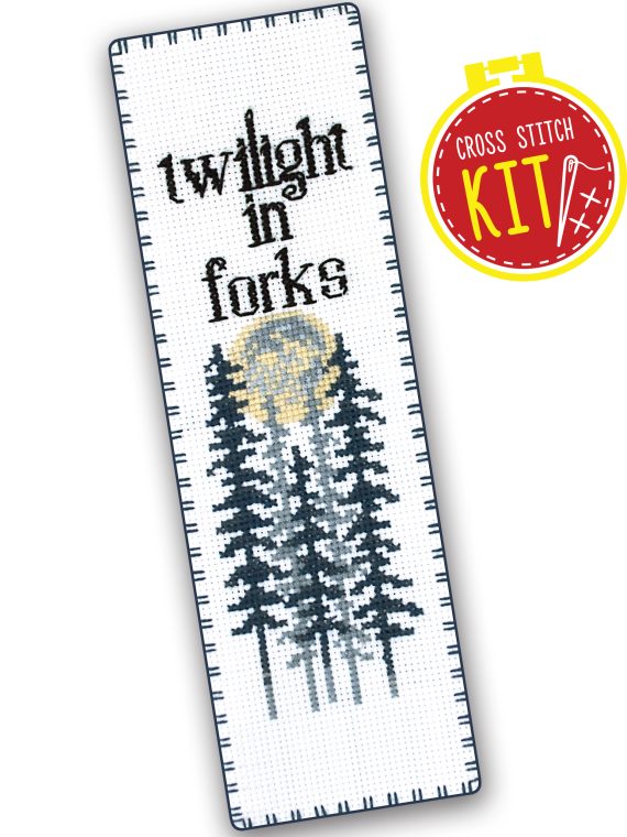 Counted Cross Stitch Bookmark Kit Twilight in Forks