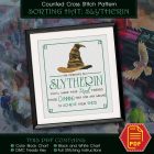 Counted cross stitch pattern Sorting Hat Faculties You might belong in Slytherin – Download in PDF4