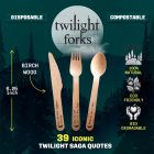 Disposable Wooden Cutlery Set 22Twilight Forks225
