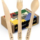 Disposable Wooden Cutlery Set Harry Party1