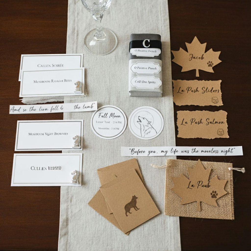 Twilight Party DIY Printables & Fast Customization