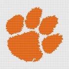 Clemson Tigers Logo Counted Cross Stitch Pattern1