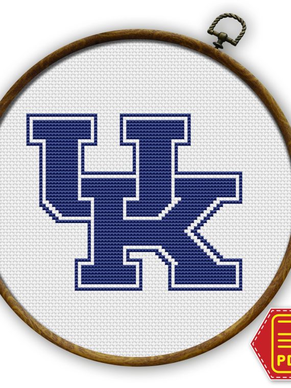Kentucky Wildcats Logo Counted Cross Stitch Pattern