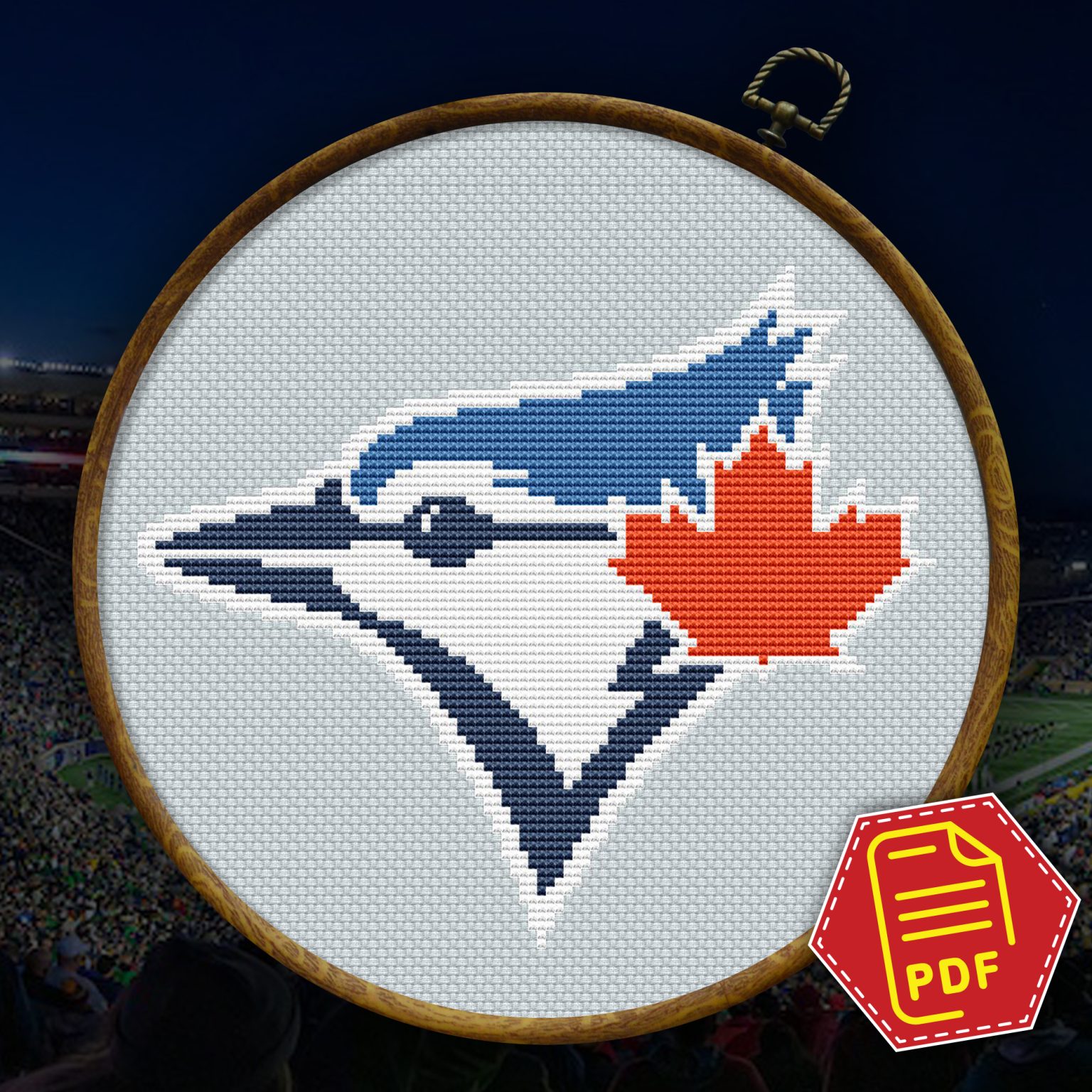 Toronto Pattern Toronto Blue Jays Logo Counted Cross Stitch Pattern – Download in PDF ...