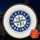 Seattle Mariners Logo Counted Cross Stitch Pattern – Download in PDF2