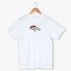 Denver Bronco Cross-Stitched Logo on T-Shirt