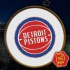 Detroit Pistons Logo Counted Cross Stitch Pattern – Download in PDF 5 Detroit Pistons Crest Embroidery Pattern Details - Size and Info