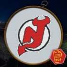 New Jersey Devils Logo Counted Cross Stitch Pattern - Download in PDF 5 New Jersey Devils Symbol Pattern Dimensions - Stitch Count Info