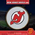 New Jersey Devils Logo Counted Cross Stitch Pattern - Download in PDF 2 New Jersey Devils Insignia DIY Wall Decor - NHL Themed Embroidery