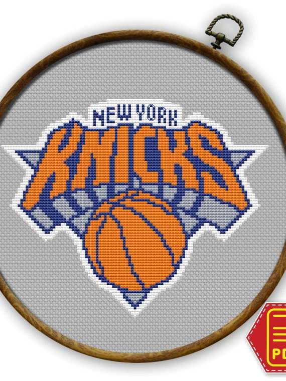 New York Knicks Logo Counted Cross Stitch Pattern - Download in PDF