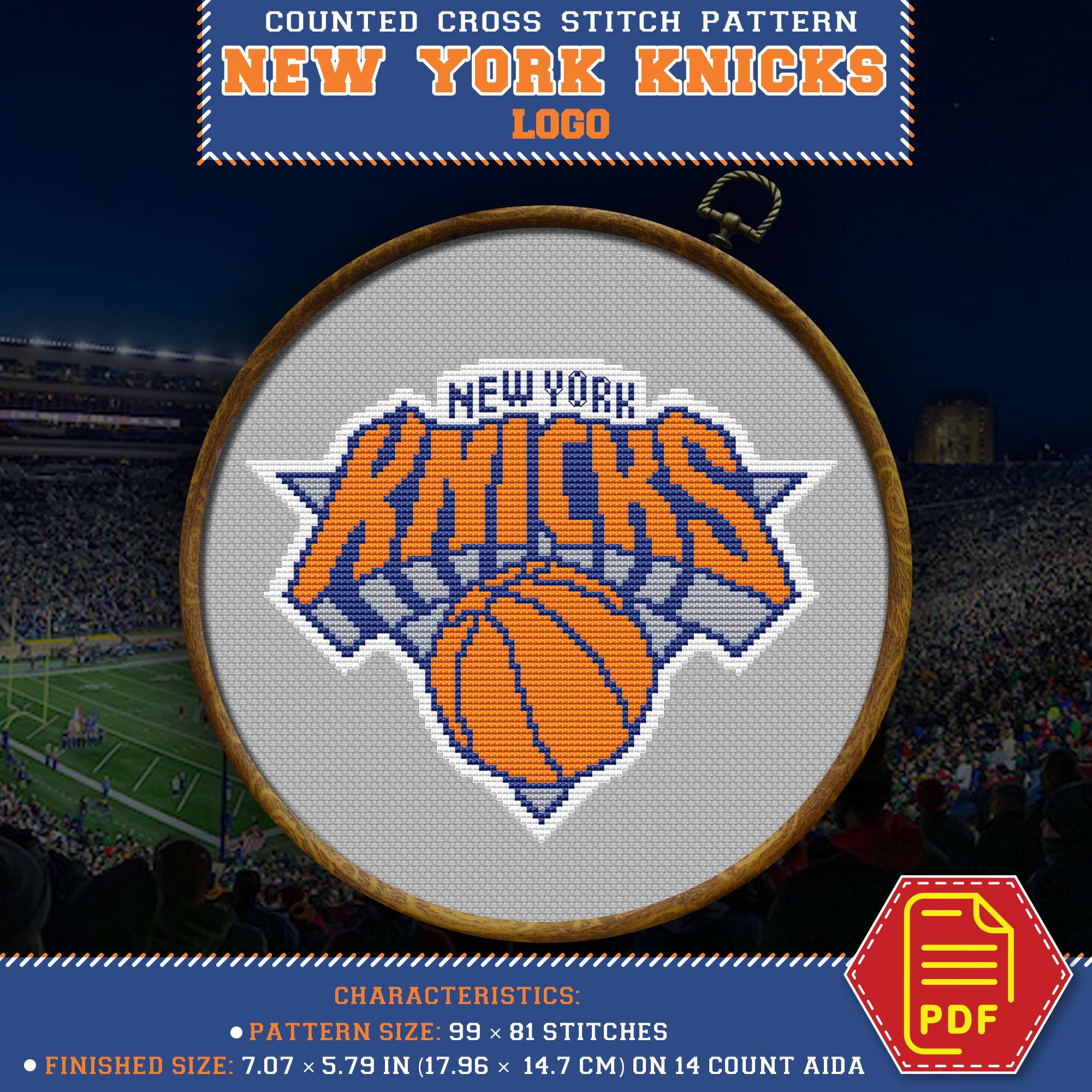 New York Knicks Insignia Wall Decor - NBA Themed DIY Gift
