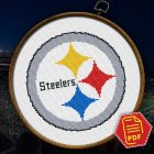 Pittsburgh Steelers Mark Embroidery Pattern Details - Size and Stitch Count