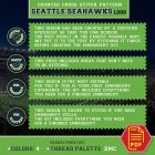 Cross Stitch Embroidery Instructions - Beginner Guide for Seahawks Symbol