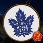 Toronto Maple Leafs Logo Counted Cross Stitch Pattern - Download in PDF 5 Toronto Maple Leafs Mark Embroidery Pattern Details and Size Info