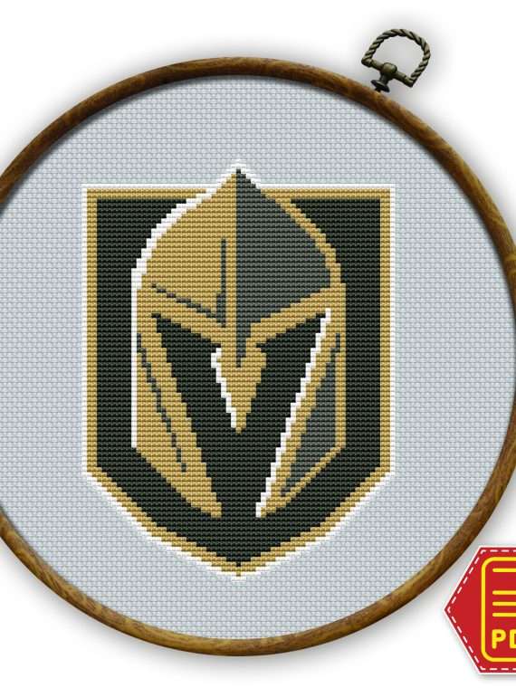 Vegas Golden Knights Logo Counted Cross Stitch Pattern - Download in PDF