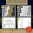 Vegas Golden Knights Logo Counted Cross Stitch Pattern - Download in PDF 3 Vegas Golden Knights Cross Stitch Kit Contents - PDF Pattern and Thread List