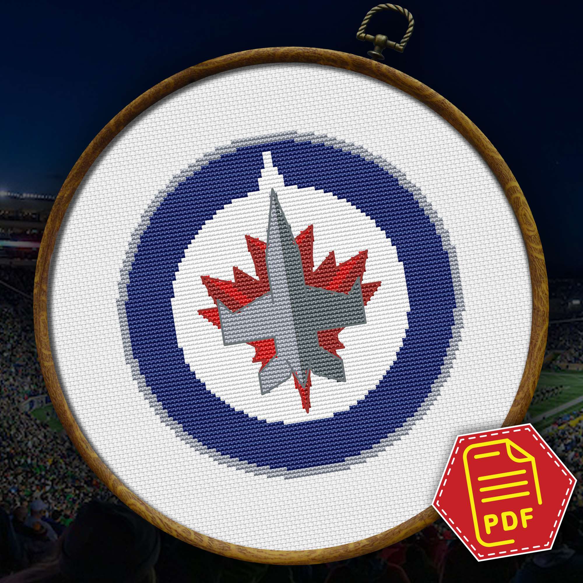 Winnipeg Jets Symbol Pattern Details and Dimensions