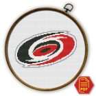 Carolina Hurricanes Emblem Counted Cross Stitch Pattern - Download in PDF