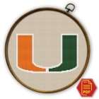 Miami Hurricanes Emblem Counted Cross Stitch Pattern - Download in PDF