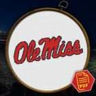 Ole Miss Rebels Logo Counted Cross Stitch Pattern - Download in PDF 5 Ole Miss Rebels Symbol Pattern Details and Size Chart