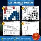Los Angeles Dodgers Cross Stitch Kit Contents - PDF Pattern List