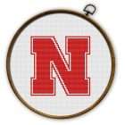 Nebraska Cornhuskers Logo Counted Cross Stitch Pattern00002