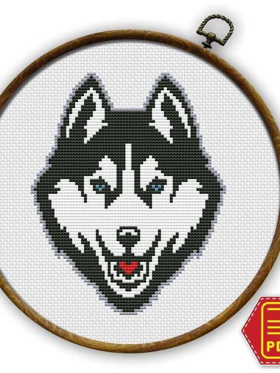 UConn Huskies Emblem Counted Cross Stitch Pattern - Download in PDF UConn Huskies Emblem Counted Cross Stitch Pattern - Download in PDF