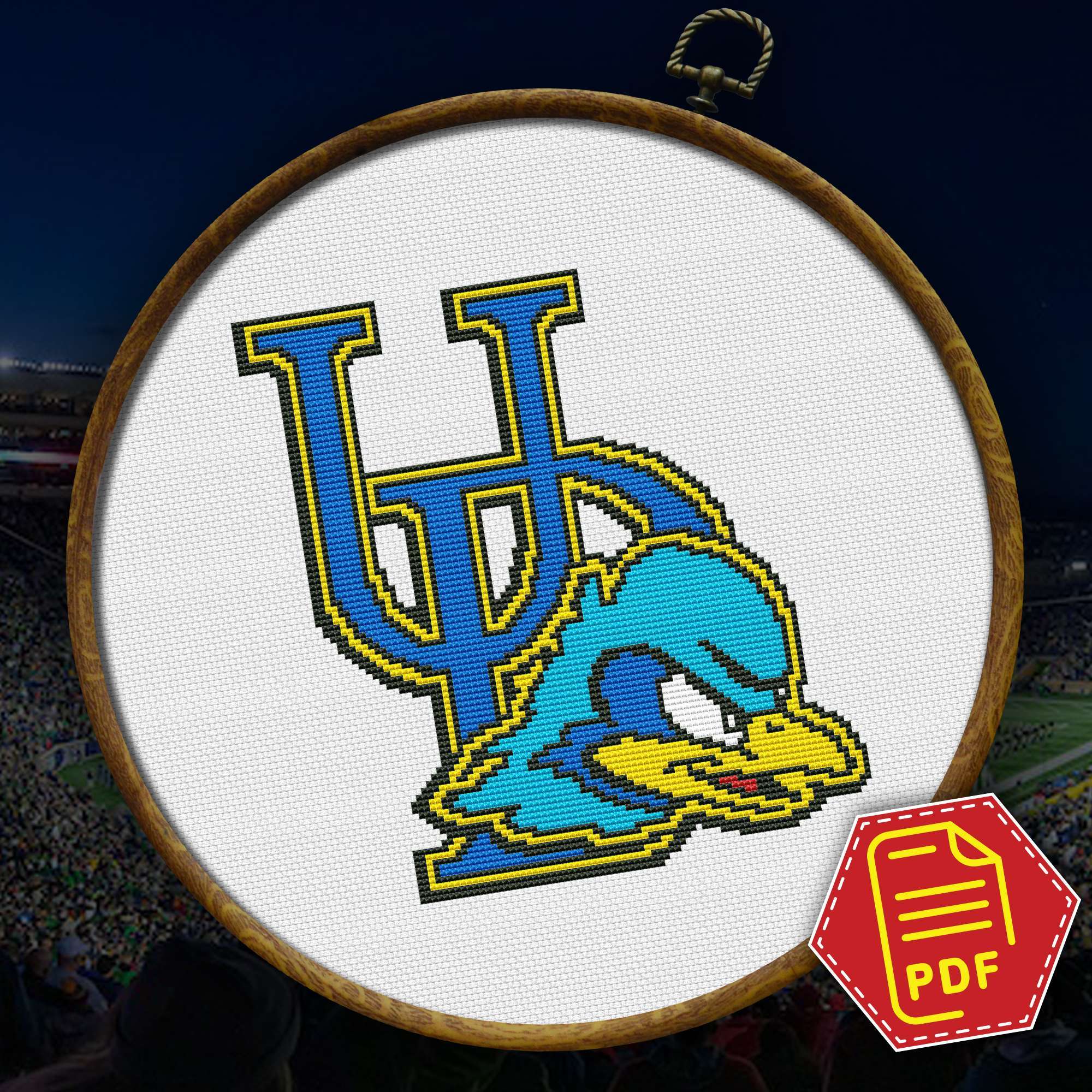 University of Delaware Mark Embroidery Pattern Size and Details